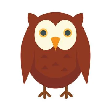 Vector teaching owl in flat style Stock Illustration