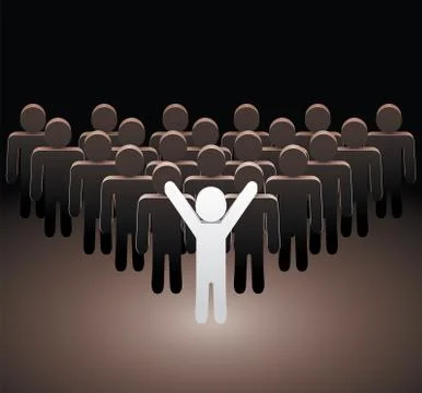 Vector team and a leader Stock Illustration