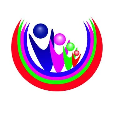 Vector team people logo Illustrazione stock