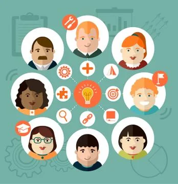 Vector teamwork concept illustration Stock Illustration