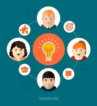 Vector teamwork concept illustration Stock Illustration