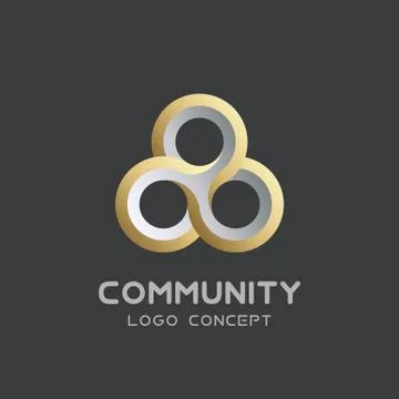 Vector teamwork logo Social network Logo design vector template 3d , team work 스톡 일러스트