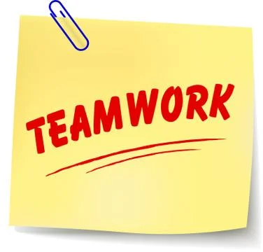 Vector teamwork message illustration Stock Illustration
