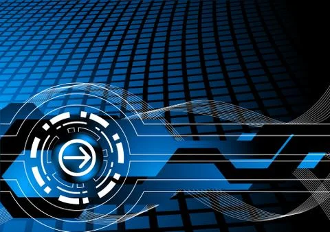 Vector tech background with arrow Stock Illustration