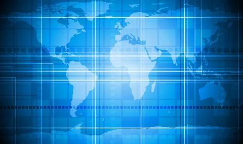 Vector tech background with world map texture. Eps 10 Vector tech backgrou... Stock Photos