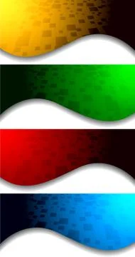 Vector tech banners Stock Illustration