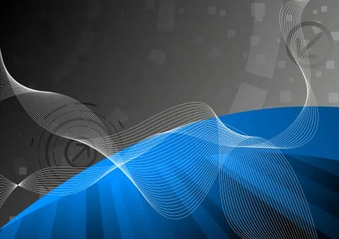 Vector tech blue background 库存插图