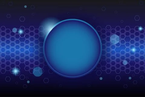 Vector tech circle and technology background Illustrazione stock