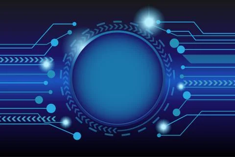 Vector tech circle and technology background 스톡 일러스트