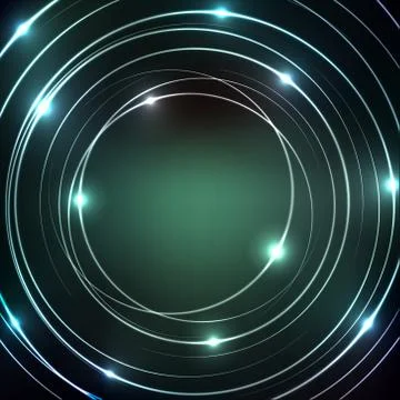 Vector tech design glowing frame Stock Illustration