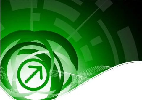 Vector tech green background Illustrazione stock