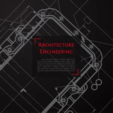 Vector technical blueprint of mechanism Stock Illustration