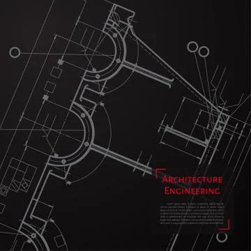Vector technical blueprint of mechanism Stock Illustration