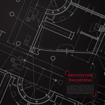 Vector technical blueprint of mechanism Stock Illustration