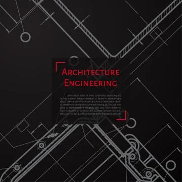 Vector technical blueprint of mechanism Stock Illustration
