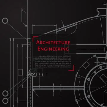 Vector technical blueprint of mechanism Stock Illustration