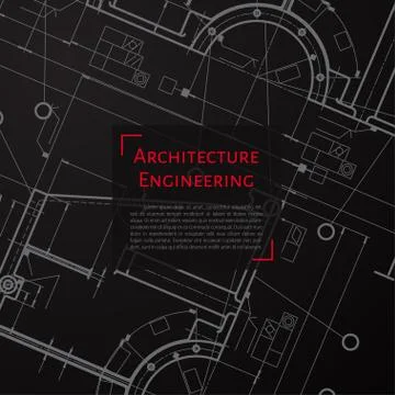 Vector technical blueprint of mechanism Stock Illustration