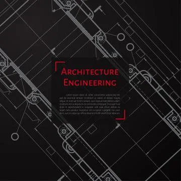 Vector technical blueprint of mechanism Stock Illustration