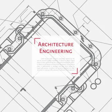 Vector technical blueprint of mechanism Stock Illustration