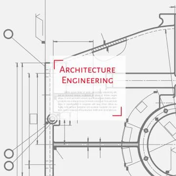 Vector technical blueprint of mechanism Stock Illustration