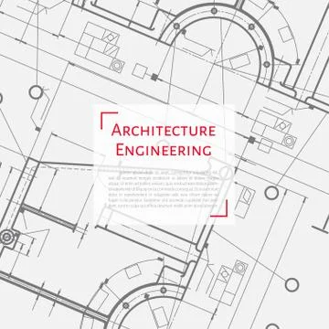 Vector technical blueprint of mechanism Stock Illustration