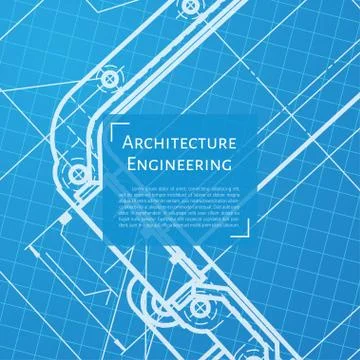 Vector technical blueprint of mechanism Stock Illustration