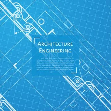 Vector technical blueprint of mechanism Stock Illustration