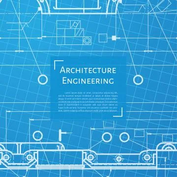 Vector technical blueprint of mechanism Stock Illustration