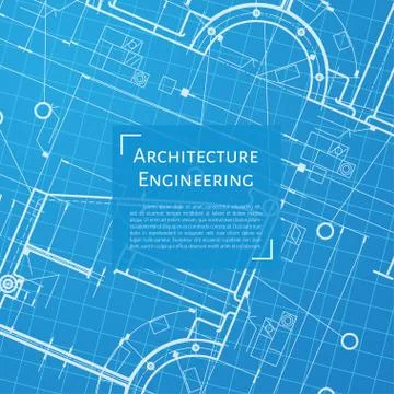 Vector technical blueprint of mechanism Stock Illustration