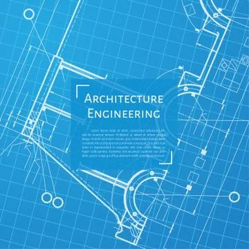 Vector technical blueprint of mechanism Stock Illustration