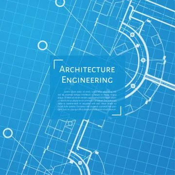 Vector technical blueprint of mechanism Stock Illustration