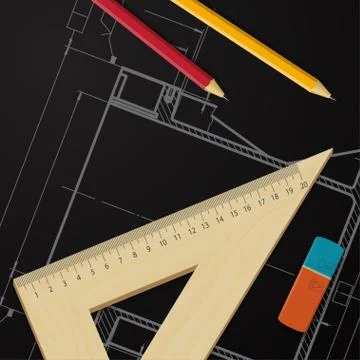 Vector technical blueprint of mechanism Stock Illustration