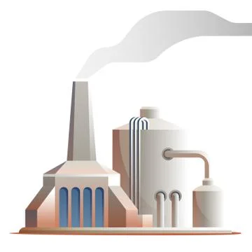 Vector Technical Structure Life Support for Colony Stock Illustration