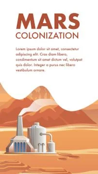 Vector Technical Structure Life Support for Colony Stock Illustration