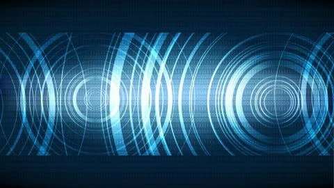Vector technological ecco soundwave background Stock Illustration