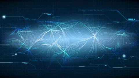 Vector technological flower background Stock Illustration