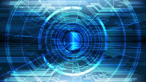 Vector technological hud interface circuit background Stock Illustration