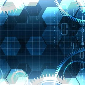 Vector technological illuminated element background Stock Illustration