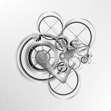 Vector technological mechanic gear background Stock Illustration