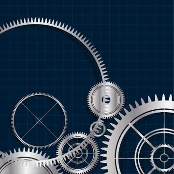 Vector technological modern gears background Stock Illustration