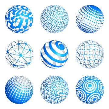 Vector Technological Sphere Illustrations Stock Illustration
