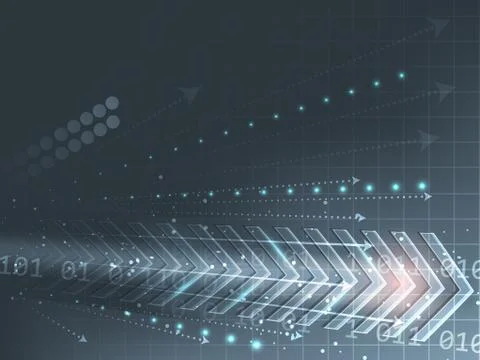 Vector technology abstract background with arrow Stock Illustration