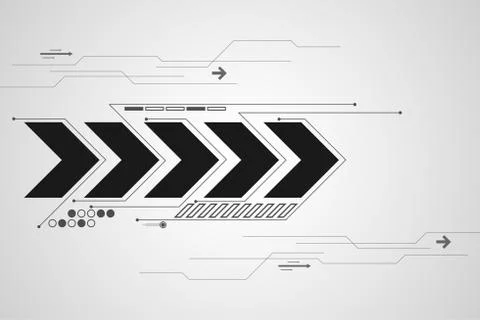 Vector technology arrow design. Stock Illustration