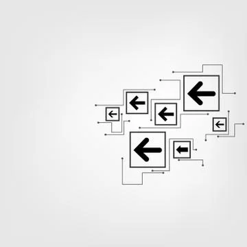 Vector technology arrow design. Stock Illustration