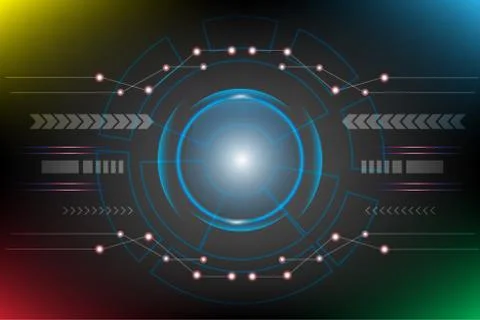 Vector technology background gowing networking high speed data connect Stock Illustration