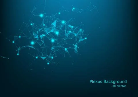 Vector technology background. Plexus effect. Abstract polygonal background wi イラスト素材