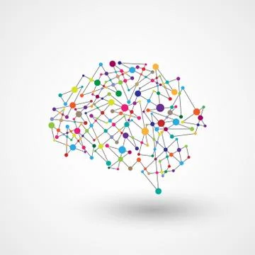 Vector technology big data brain. Stock-Illustration