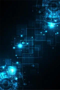 Vector technology in the concept of digital. Stock Illustration