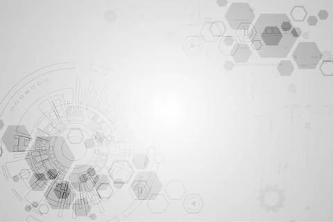 Vector in technology concept on a gray background. Stock Illustration