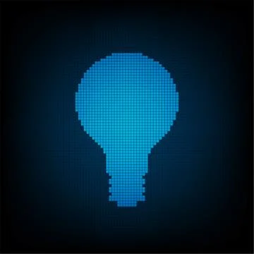 Vector technology digital light bulb. Stock Illustration